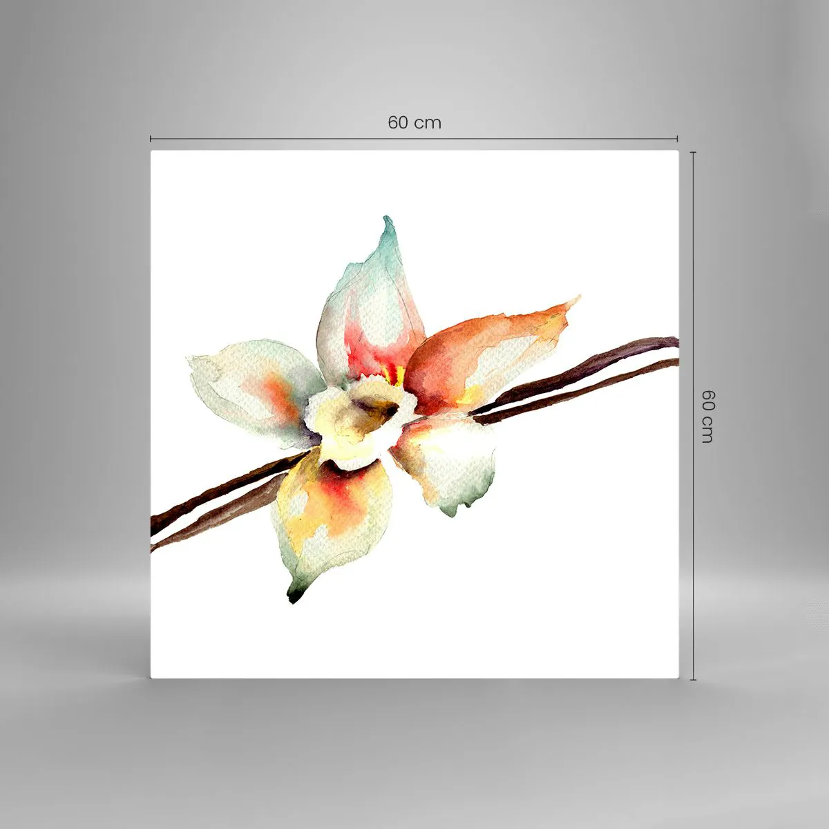 Glasbild - Bild auf glas - Süße mit Farbe verschüttet - 60x60 cm