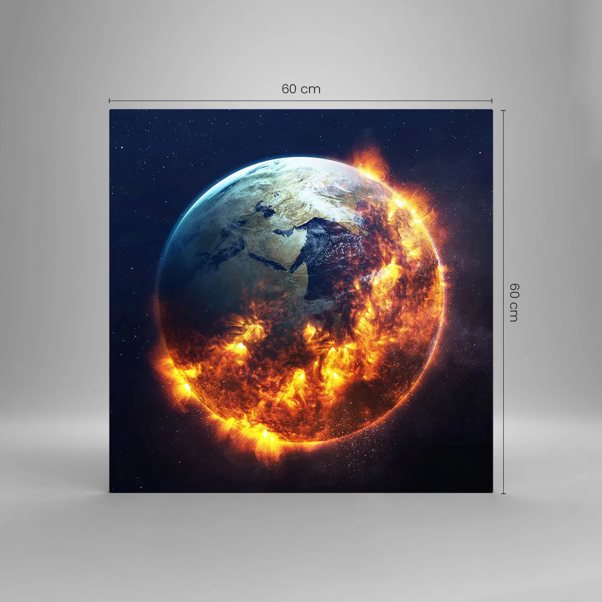 Üveg kép - Az apokalipszis lángja - 60x60 cm