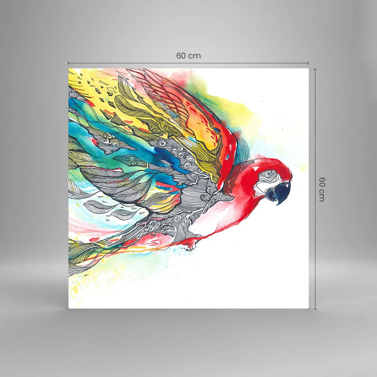 Obraz na skle - Žij barevně - 60x60 cm