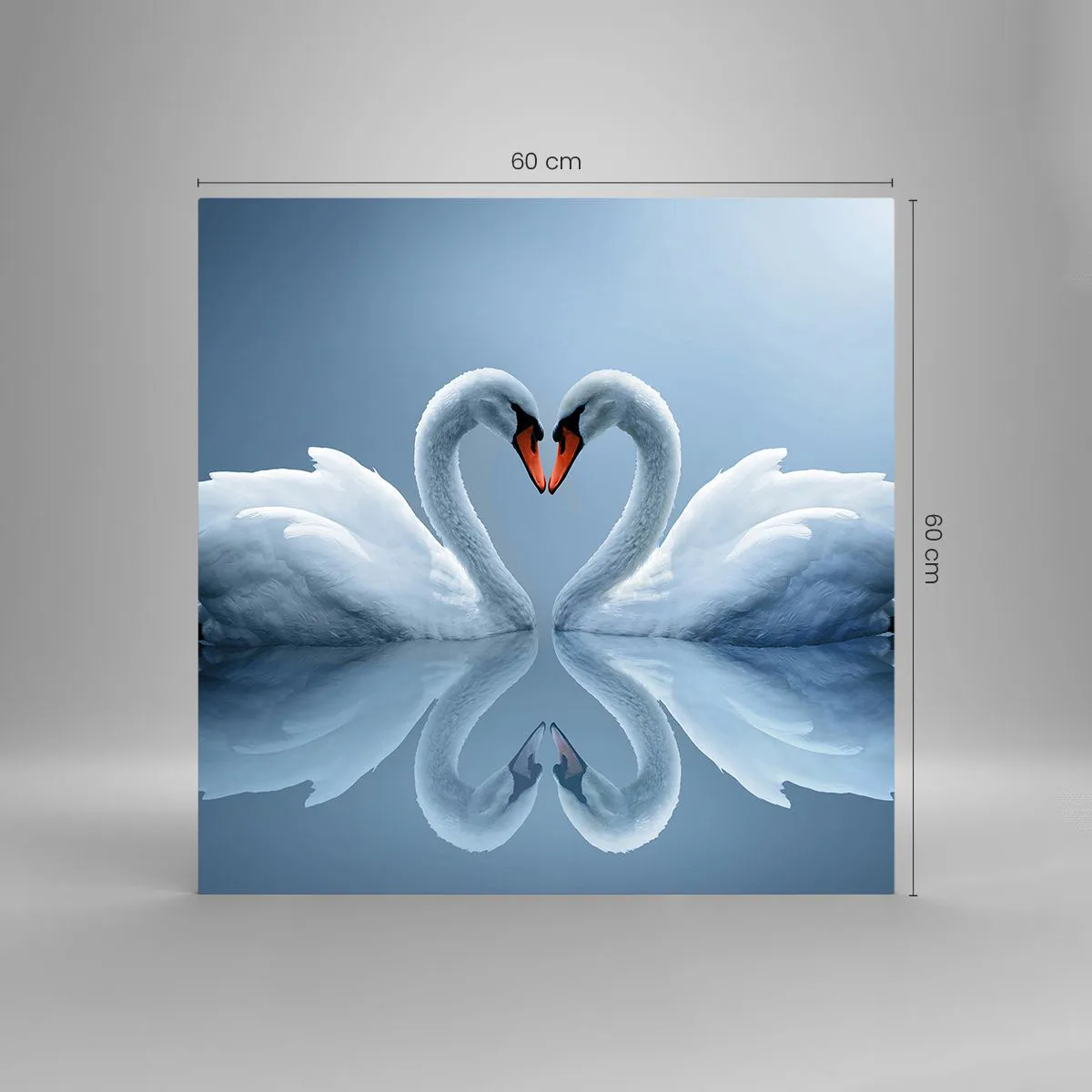 Tablou pe sticlă - Timp pentru dragoste - 60x60 cm