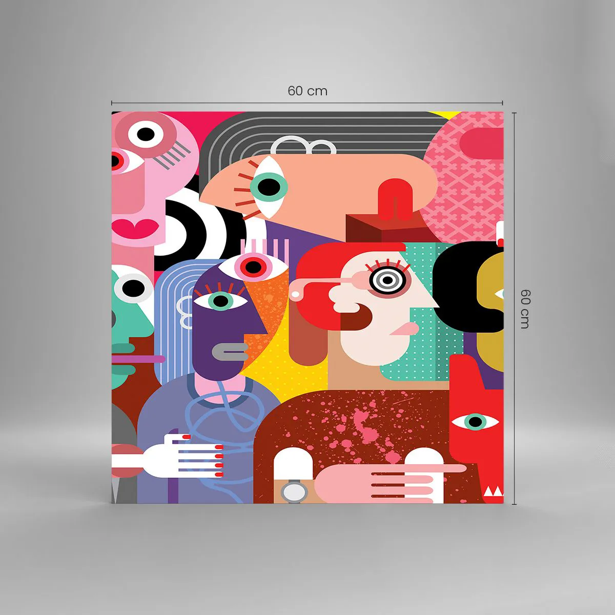 Obraz na szkle - My od pana Picassa - 60x60 cm