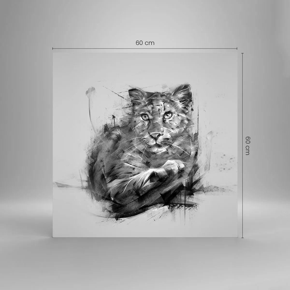 Impression sur verre - Image sur verre - Oui, j'écoute attentivement - 60x60 cm