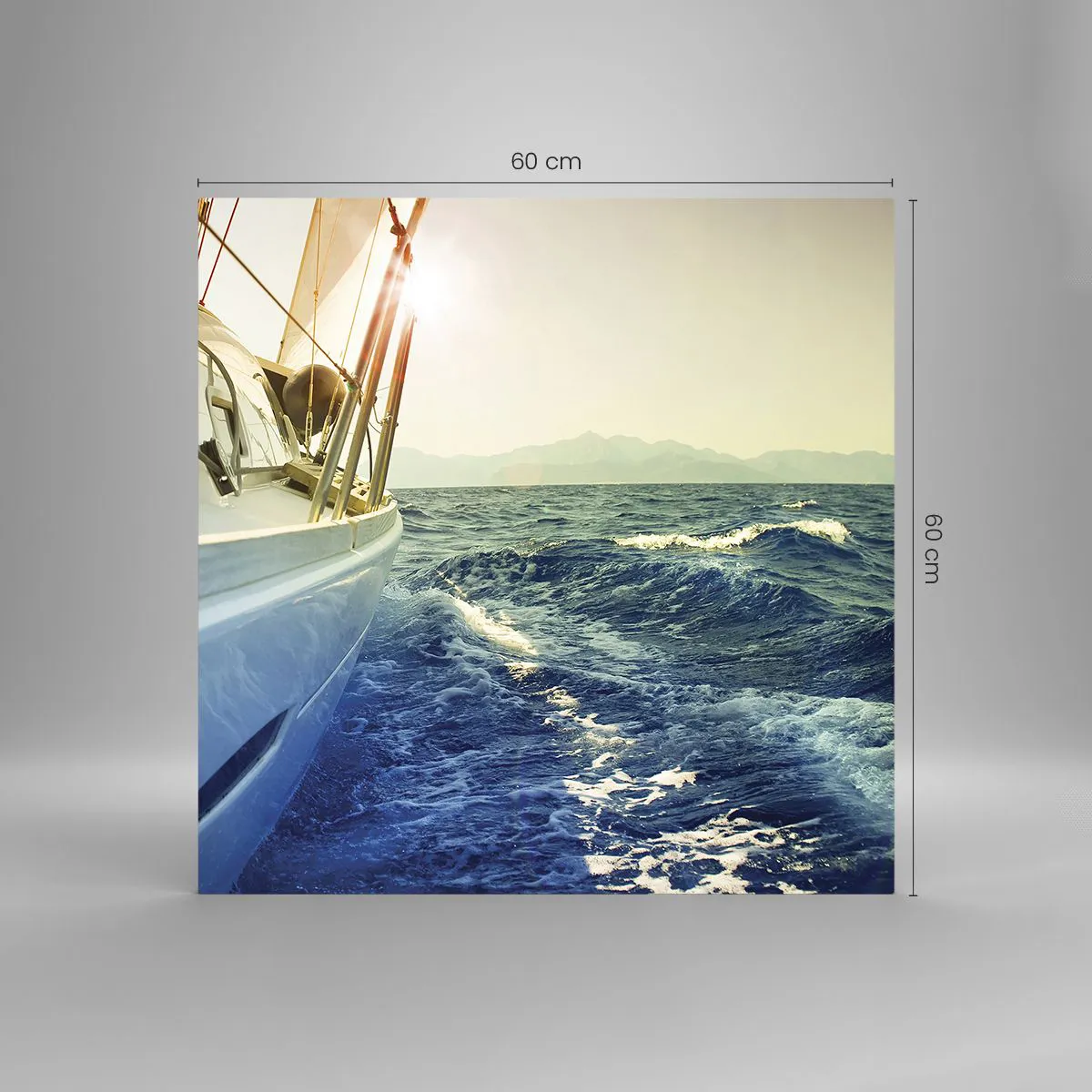 Schilderen op glas - Voor het avontuur - 60x60 cm