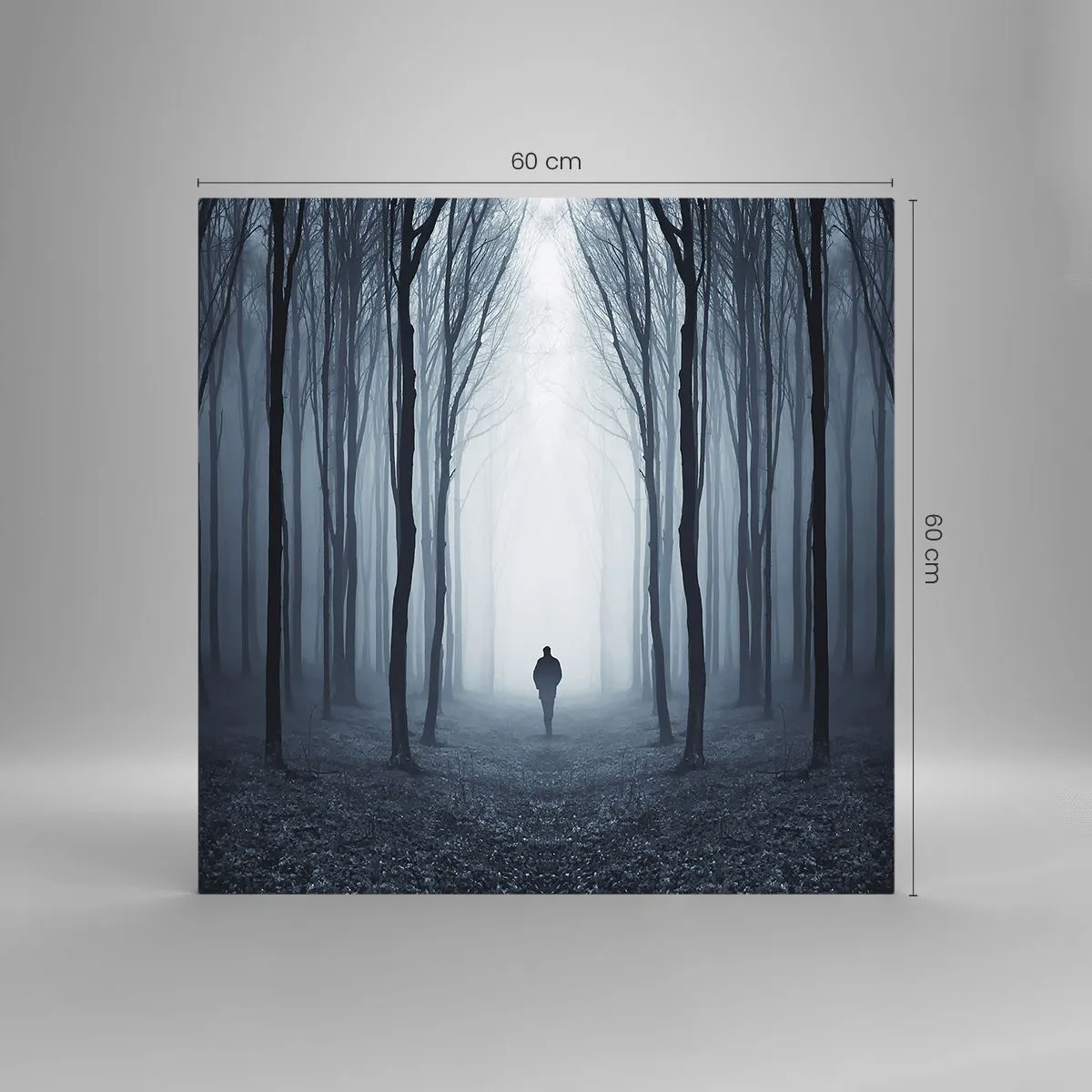 Glass picture - And Everything is Straight and Bright - 60x60 cm