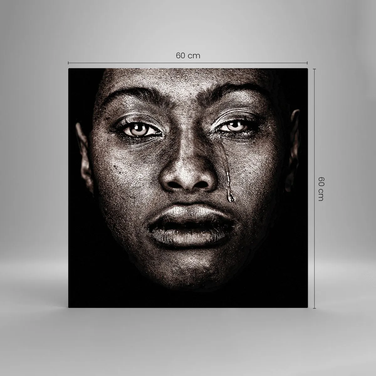 Impression sur verre - Image sur verre - Une larme - 60x60 cm