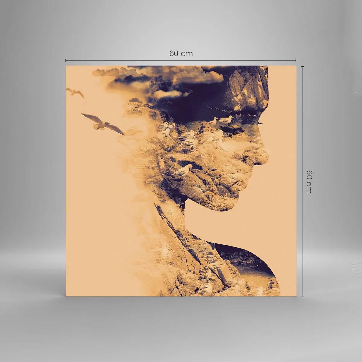 Quadro su vetro - Bella di natura - 60x60 cm