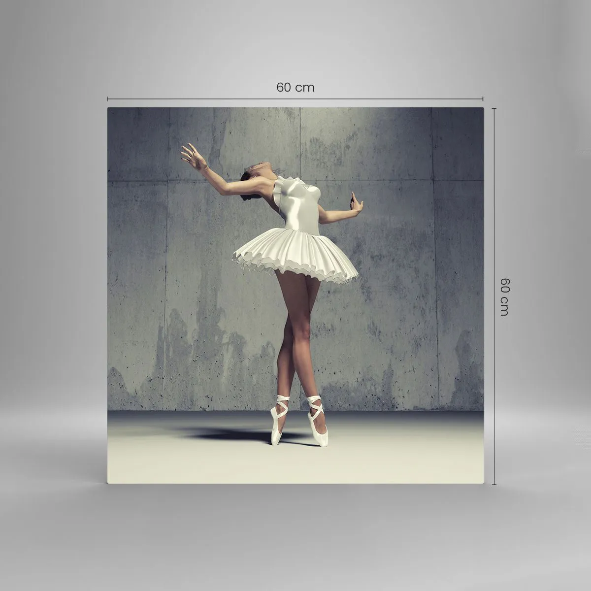 Quadro em vidro - Leve como um pássaro - 60x60 cm