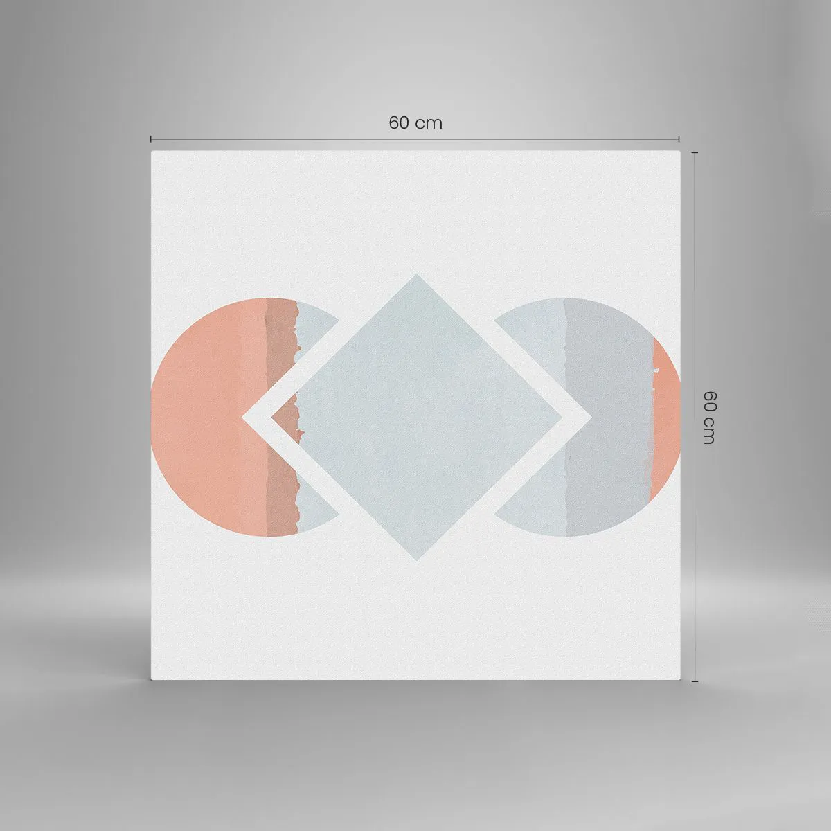 Glasbild - Bild auf glas - Die Situation ist klar - 60x60 cm