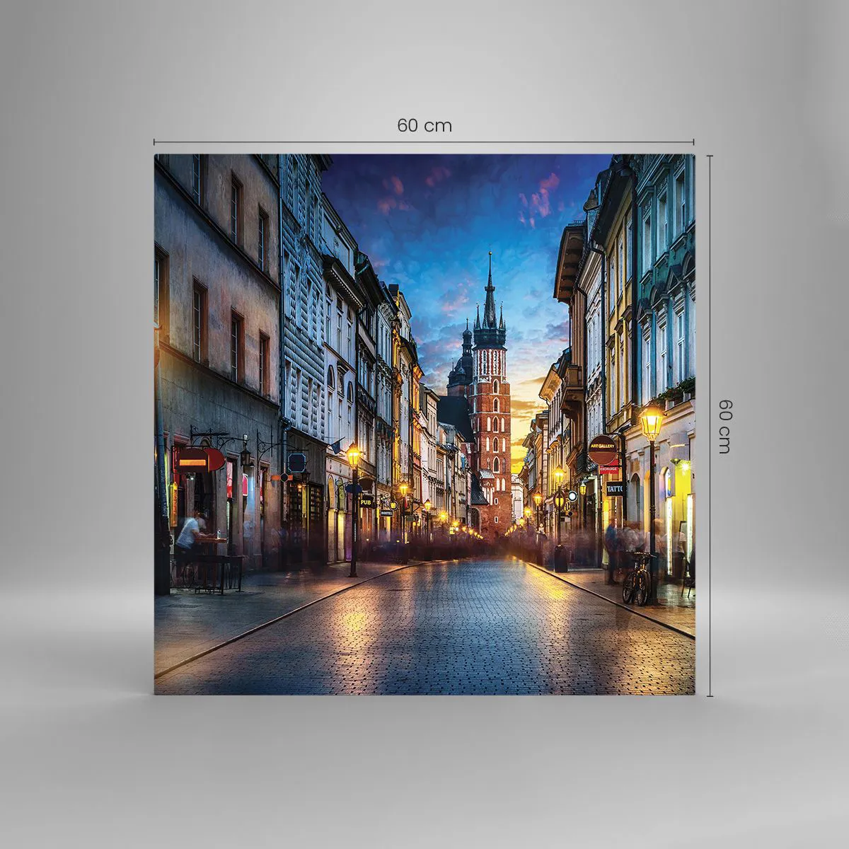 Glass picture - Charm of Cracow - 60x60 cm