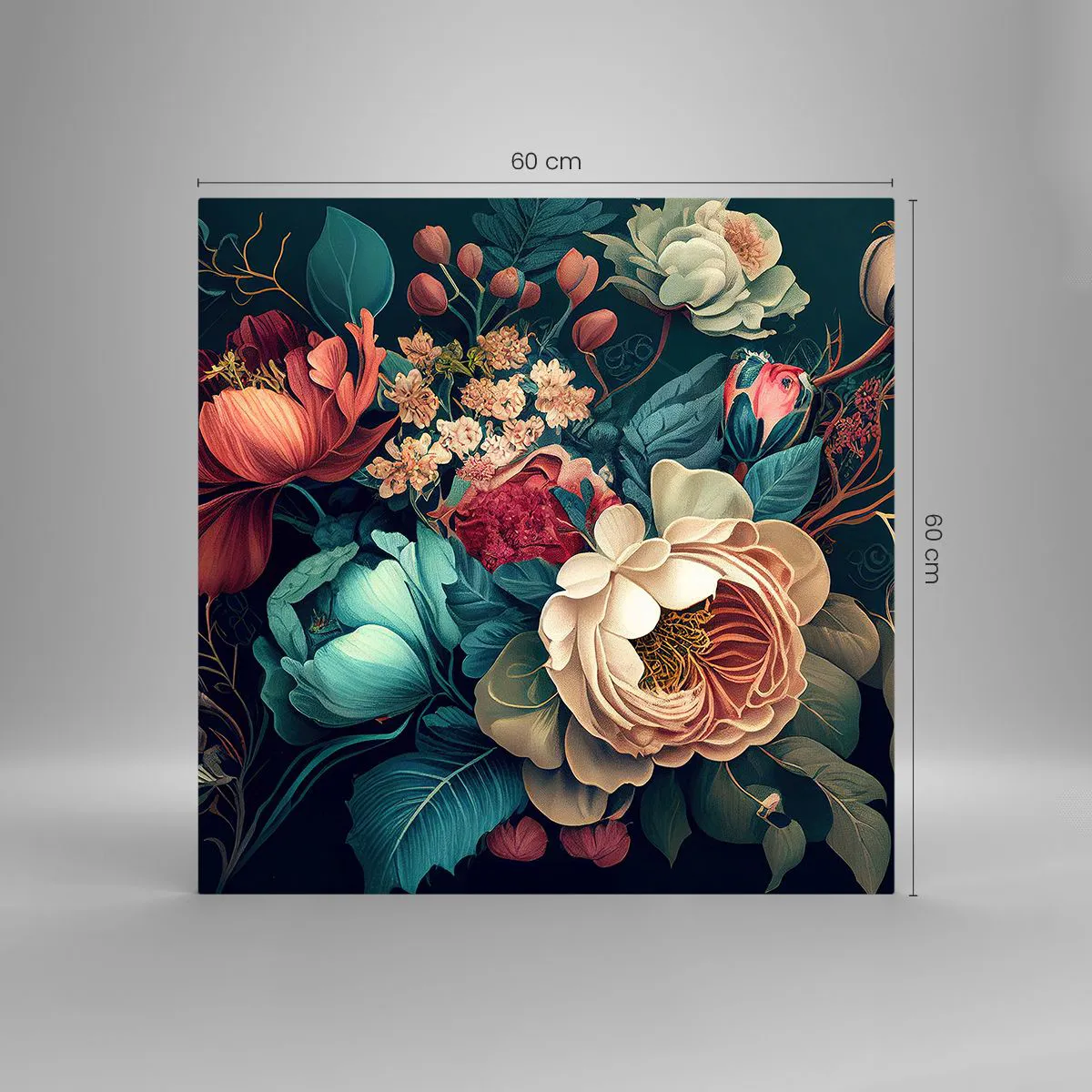 Glass picture - 19th Century Charm - 60x60 cm