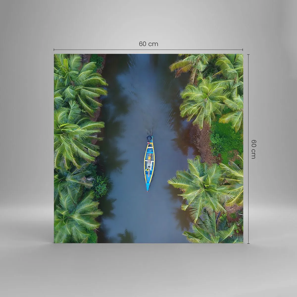 Glass picture - On Tropical Trail - 60x60 cm
