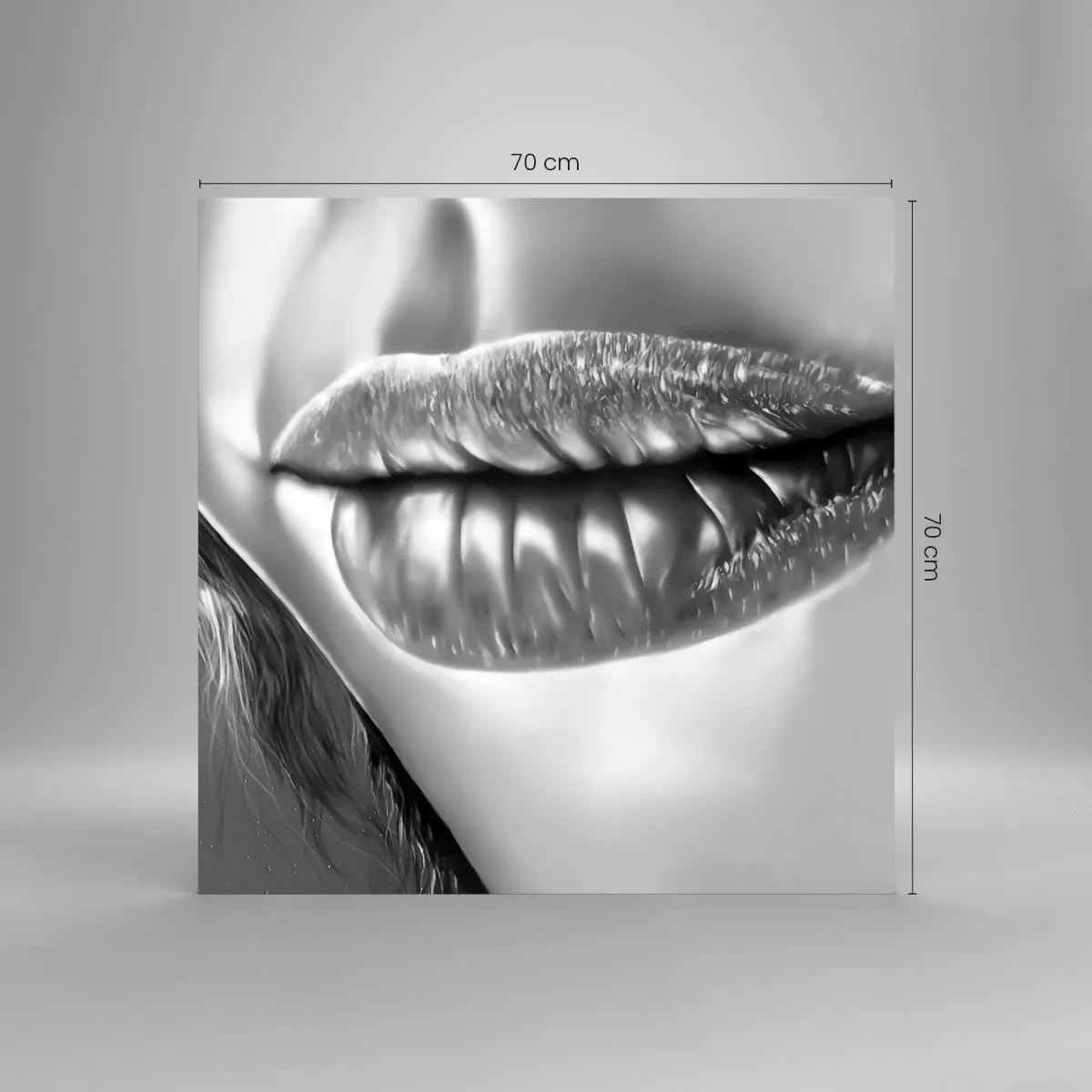 Glass picture - I Know What You Are Thinking - 70x70 cm