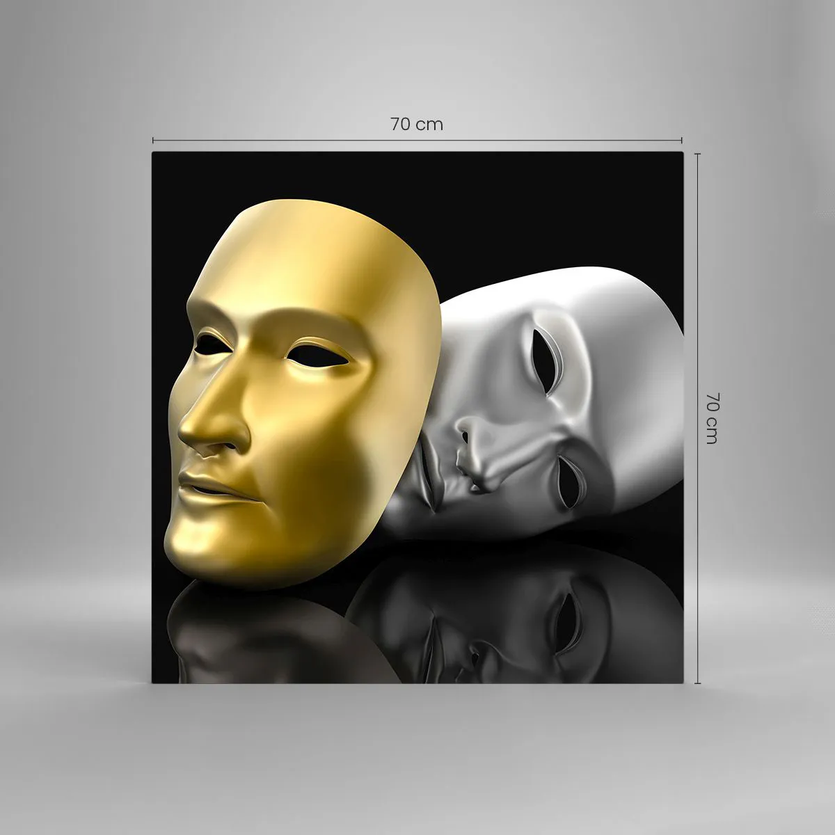 Impression sur verre - Image sur verre - La vie est un théâtre - 70x70 cm