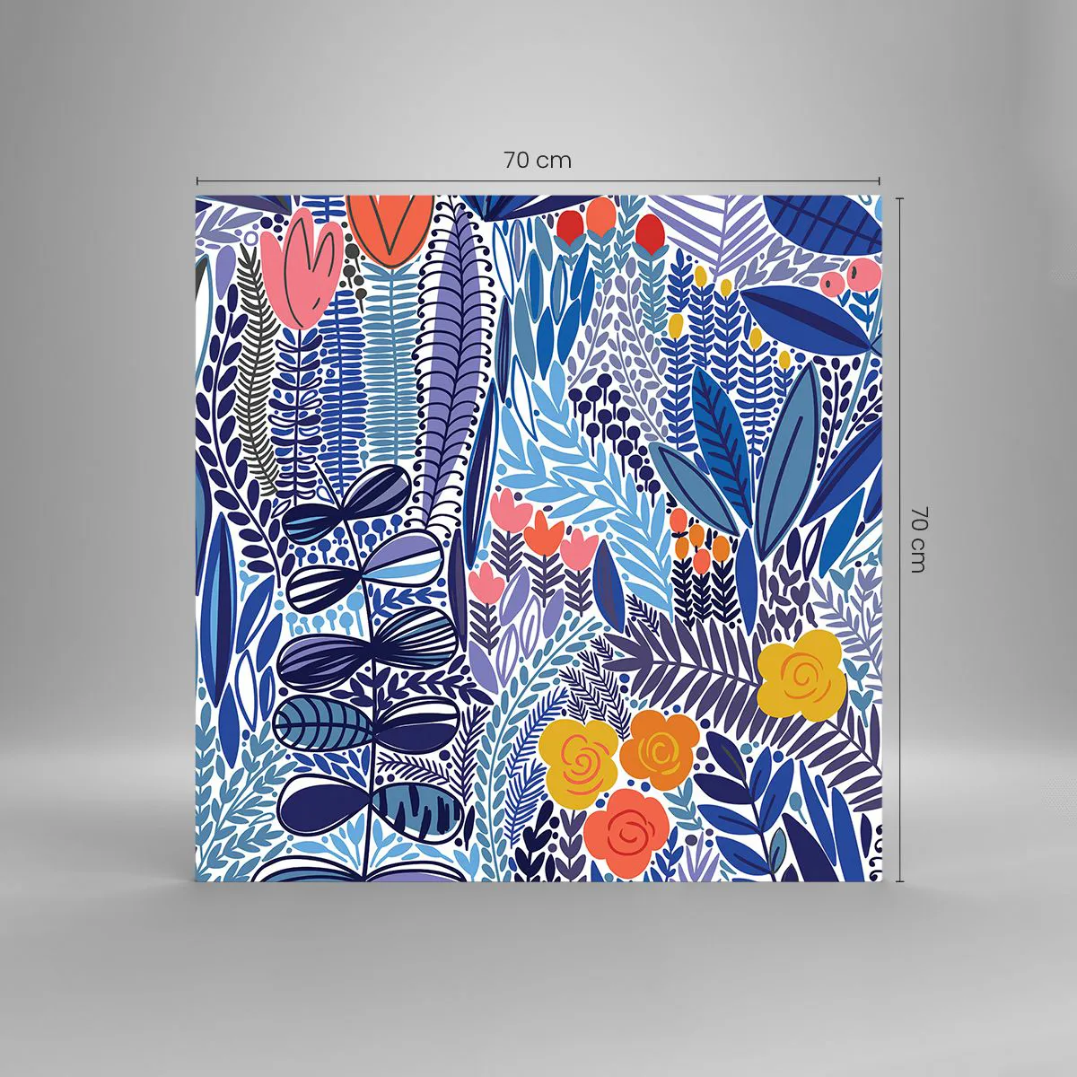 Glasbild - Bild auf glas - Hawaiianischer Garten - 70x70 cm