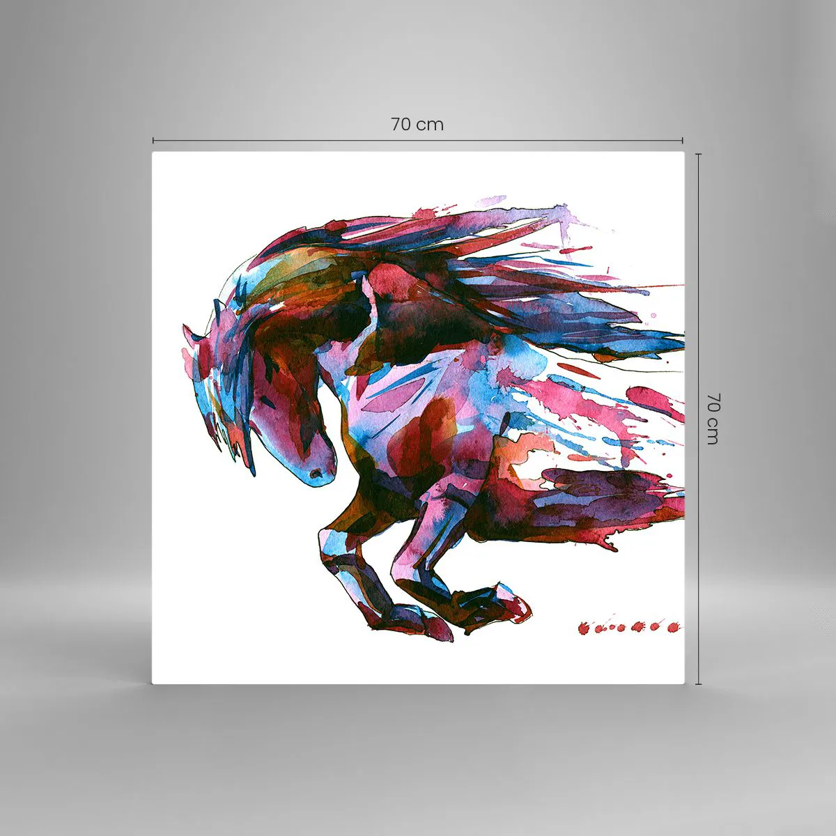 Quadro em vidro - Em êxtase - 70x70 cm