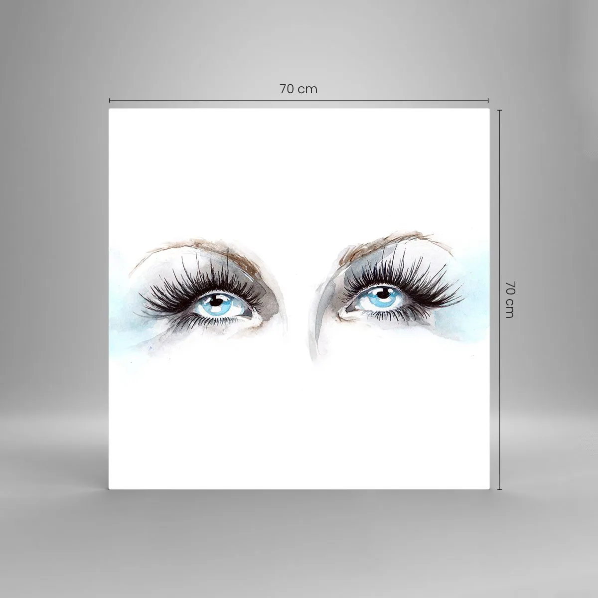 Impression sur verre - Image sur verre - Yeux d'ange? - 70x70 cm