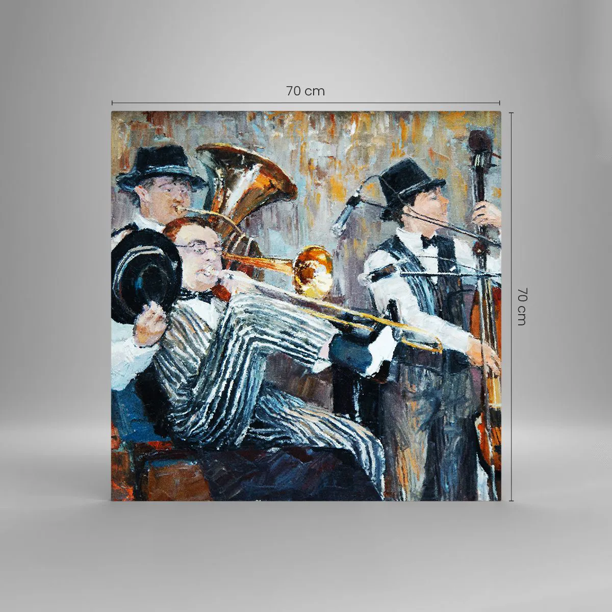 Impression sur verre - Image sur verre - C'est tout le Jazz - 70x70 cm