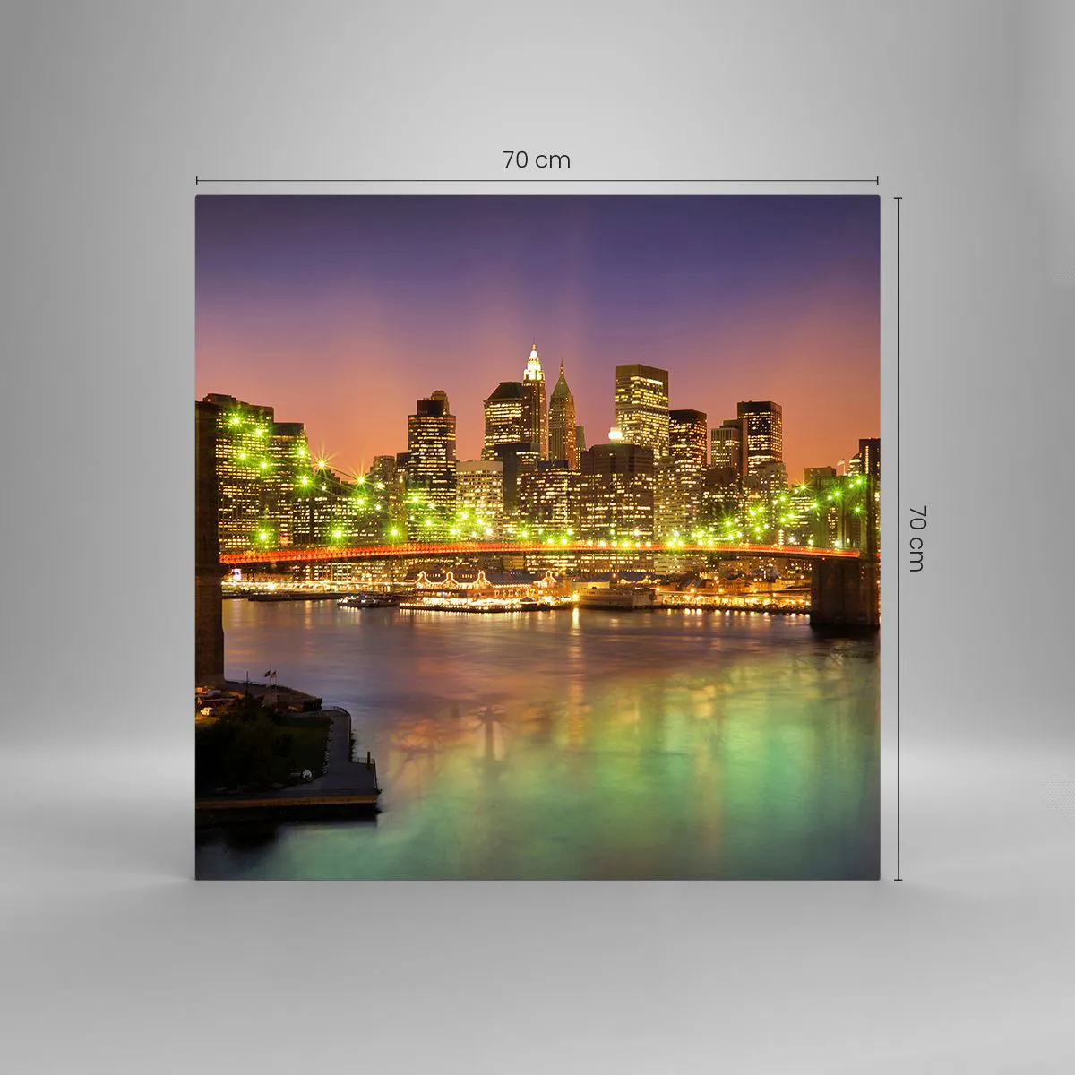 Impression sur verre - Image sur verre - Ici la lumière ne s'éteint jamais - 70x70 cm