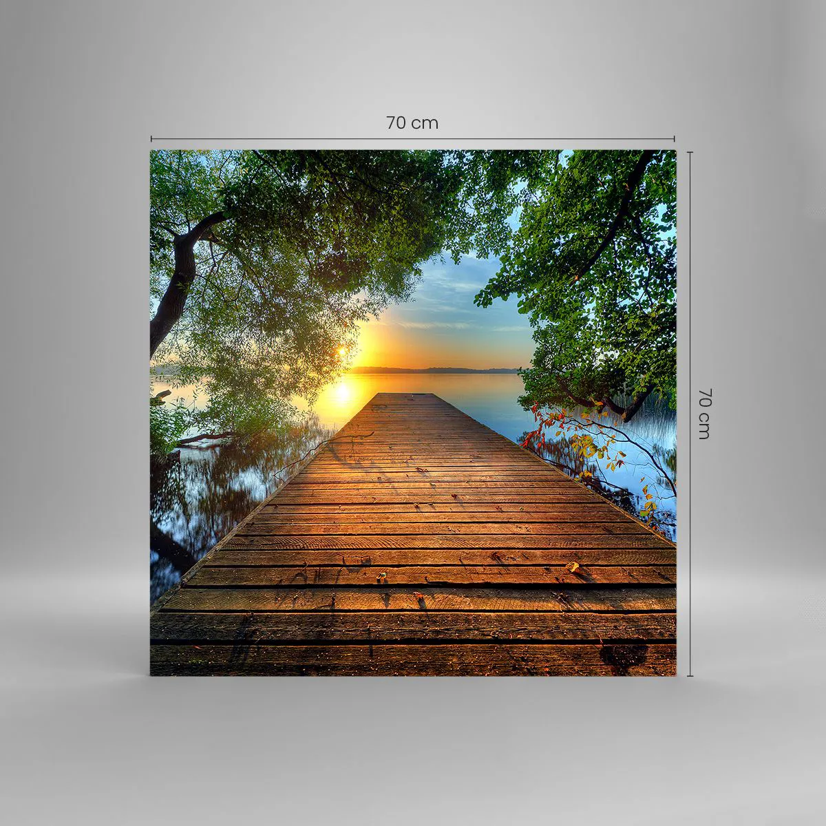 Glasbild - Bild auf glas - Nimm dir Zeit, setz dich hin - 70x70 cm