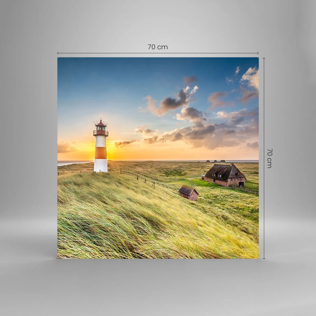 Impression sur verre - Image sur verre - Entre les vagues - 70x70 cm