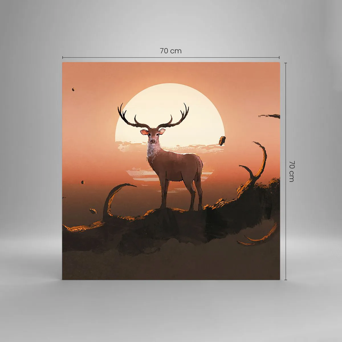 Impression sur verre - Image sur verre - Cette nuit ne ressemble à aucune autre - 70x70 cm