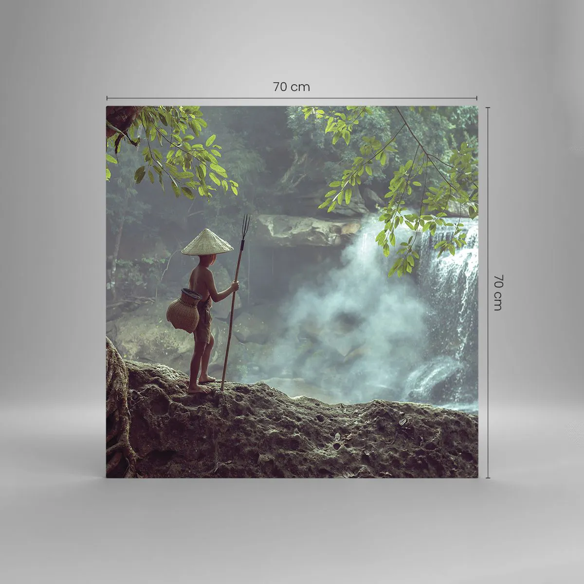 Üveg kép - Barátságban a természettel - 70x70 cm