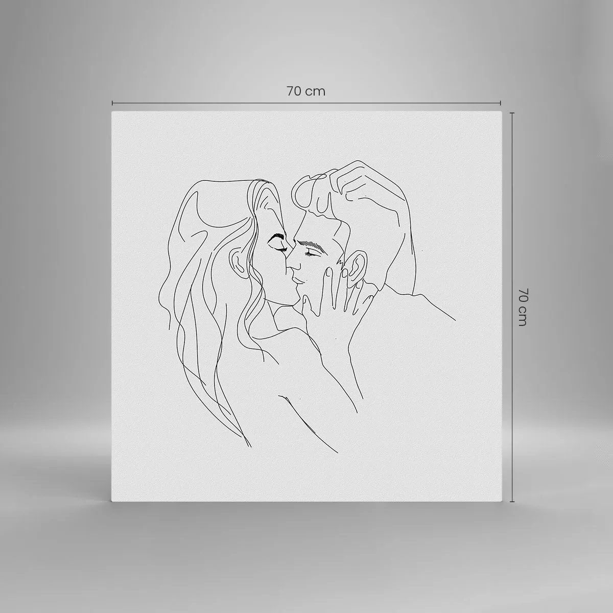 Glass picture - With the Same Line - 70x70 cm