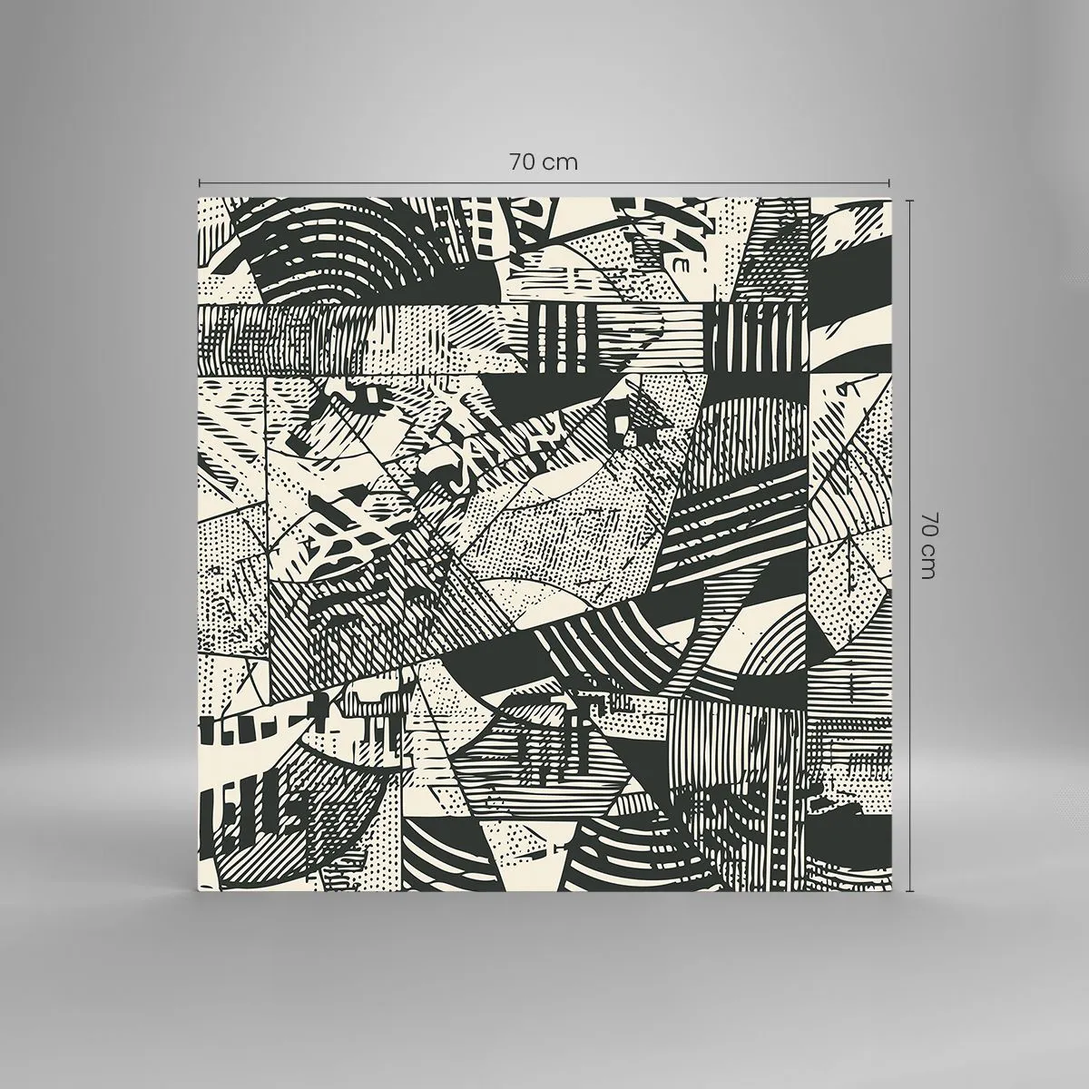 Glass picture - Dynamics of Contemporaneity - 70x70 cm