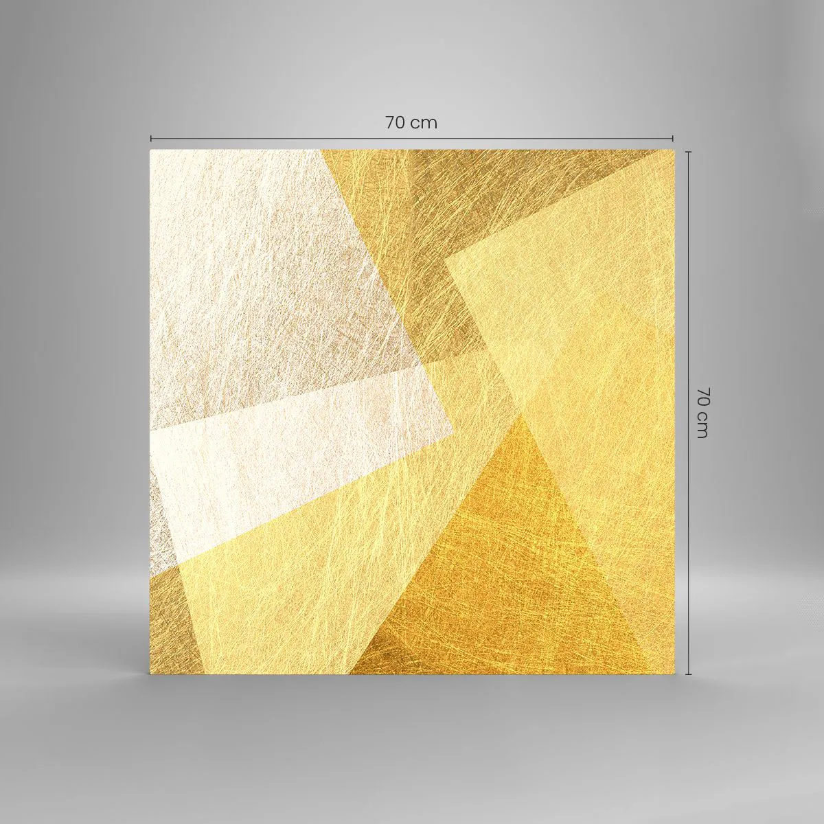 Billede på glas - Geometriens vejr - 70x70 cm