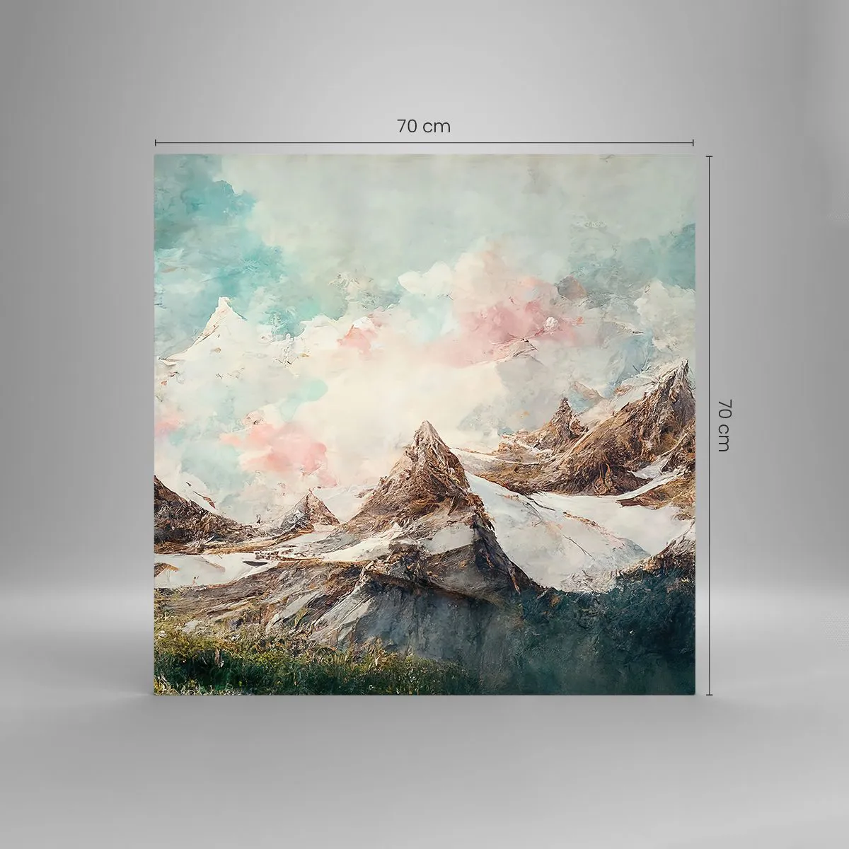 Üveg kép - Sziklás pengék - 70x70 cm