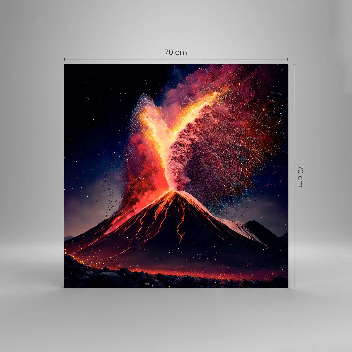 Cuadro sobre vidrio - Impresiones sobre Vidrio - Belleza y horror - 70x70 cm