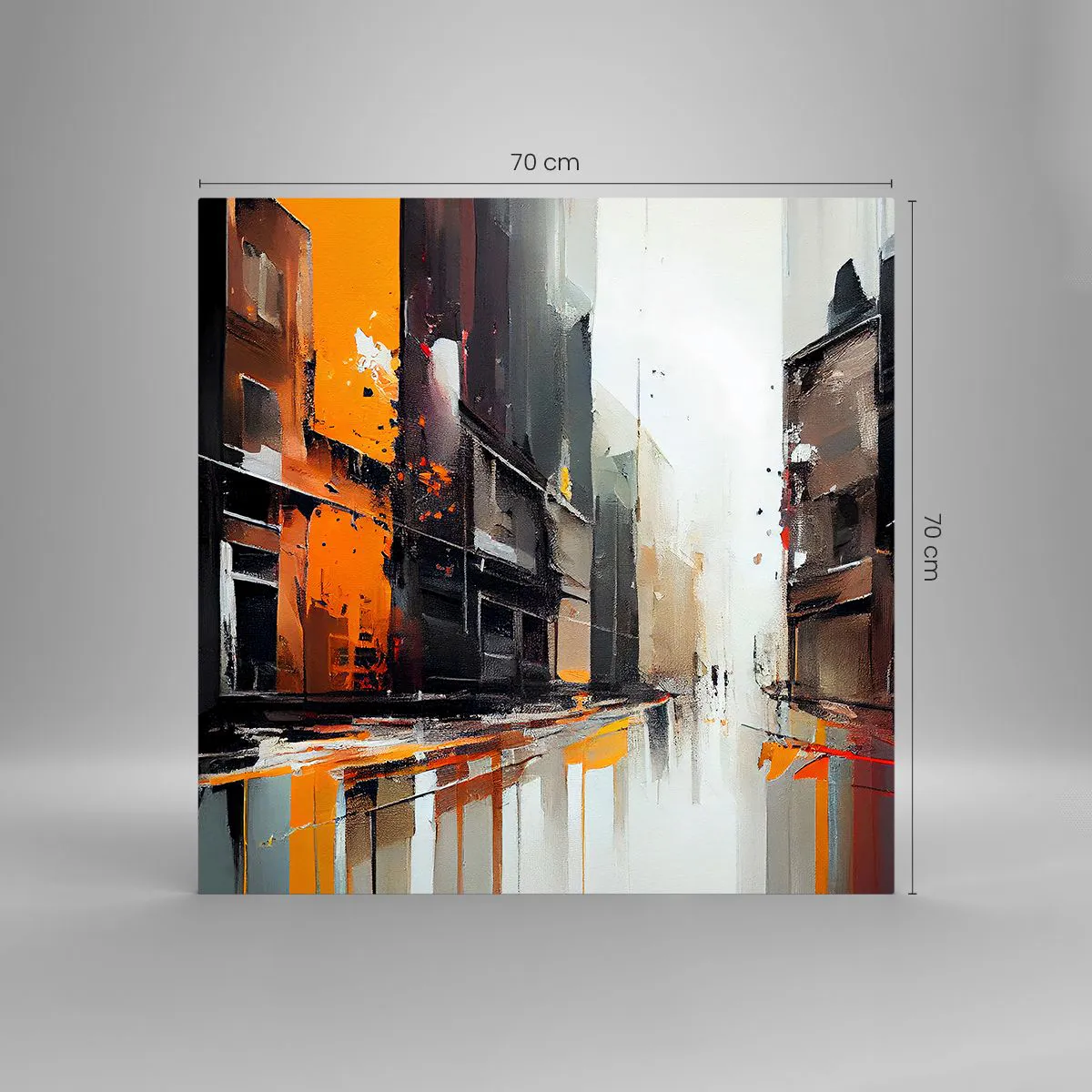 Tablou pe sticlă - O zi ploioasă - 70x70 cm