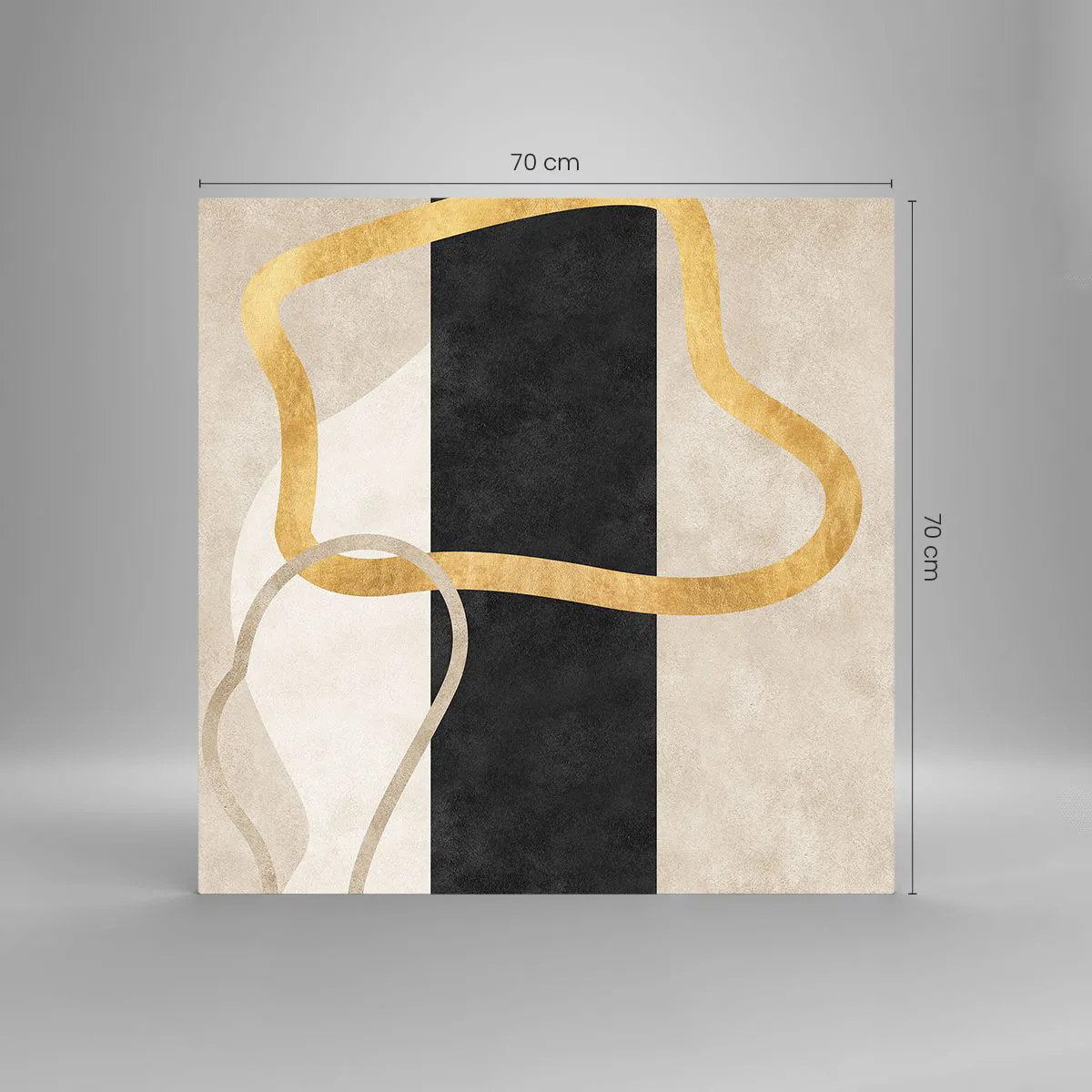 Quadro su vetro - Forme intrecciate - 70x70 cm