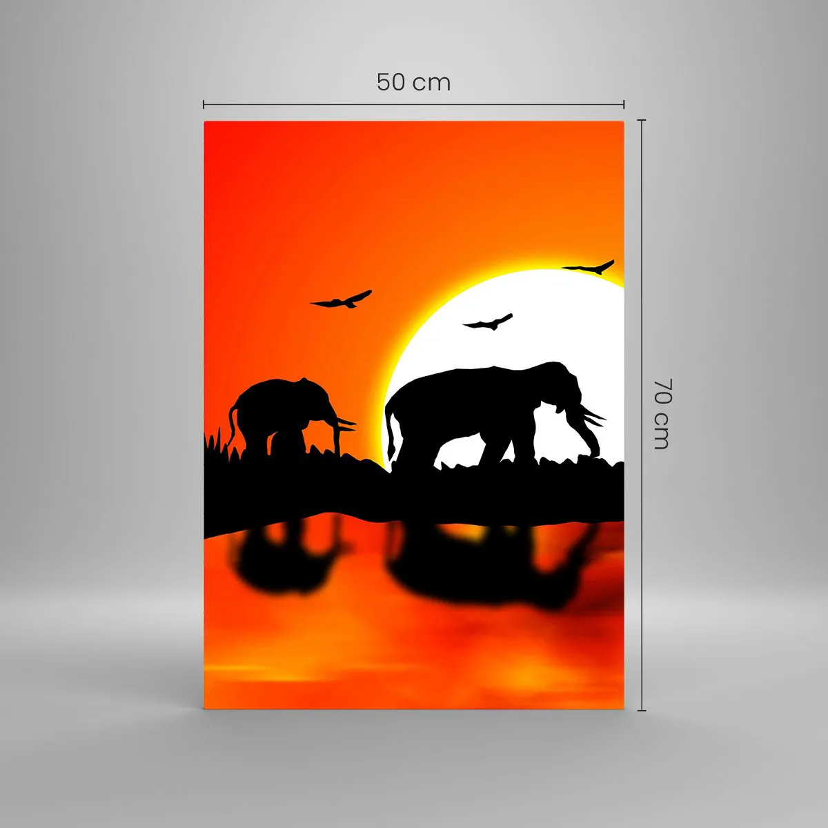 Tablou pe sticlă - Și seara pentru un pahar - 50x70 cm