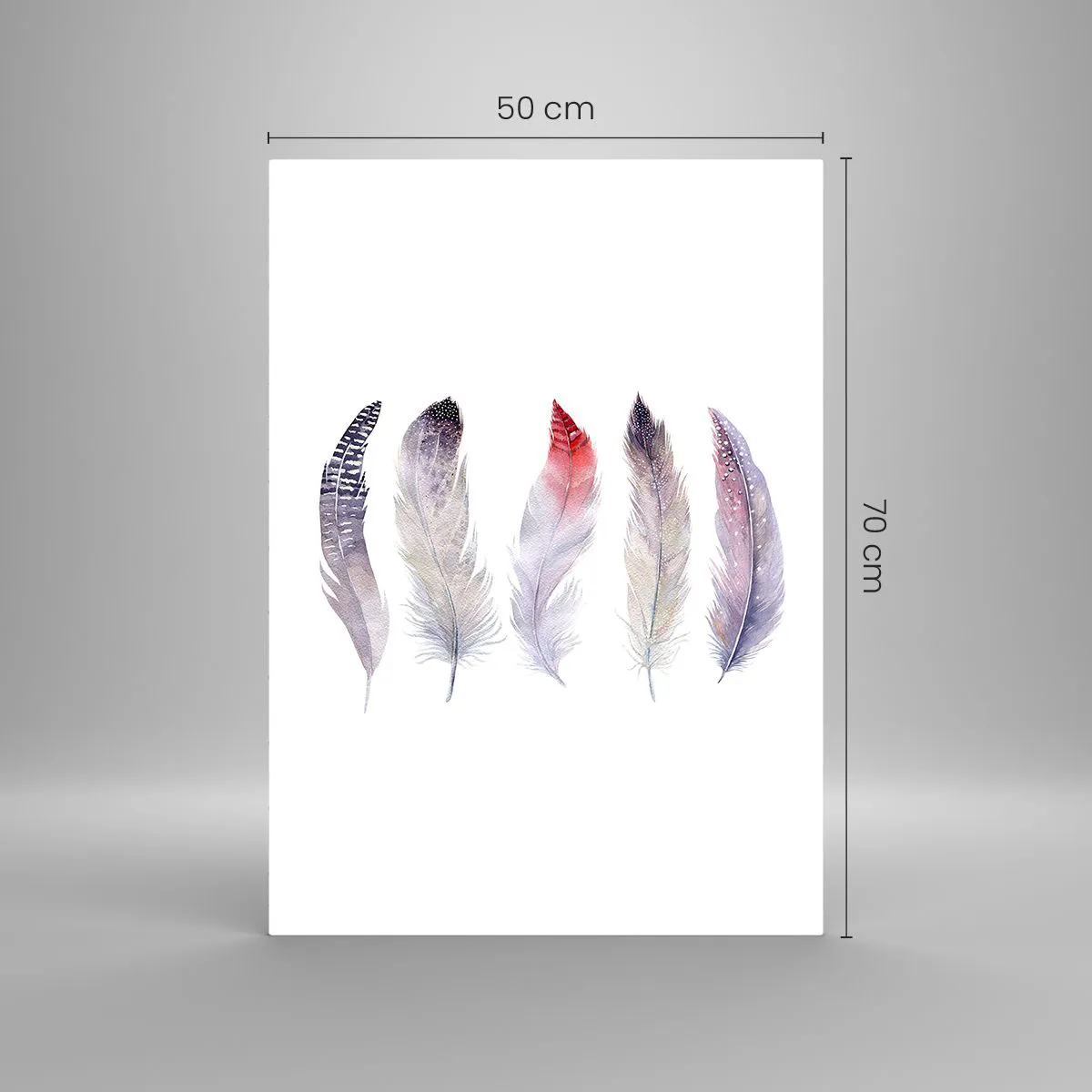 Quadro em vidro - Delicadas como uma névoa multicolorida - 50x70 cm