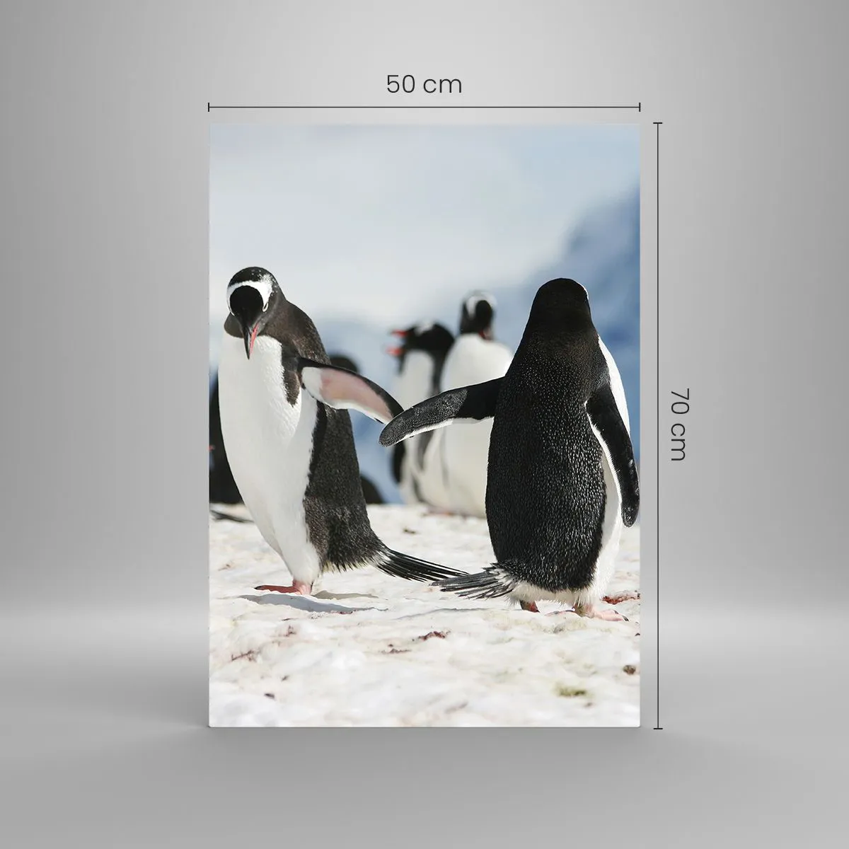 Schilderen op glas - Dansen in de sneeuw - 50x70 cm