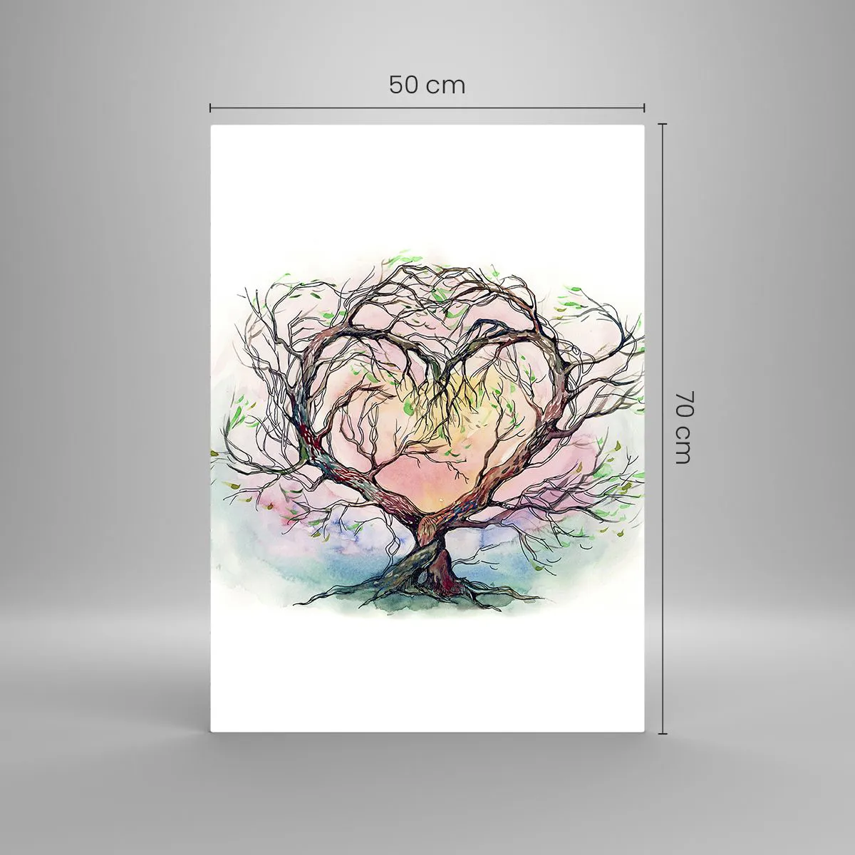 Glass picture - Together Against the Wind - 50x70 cm