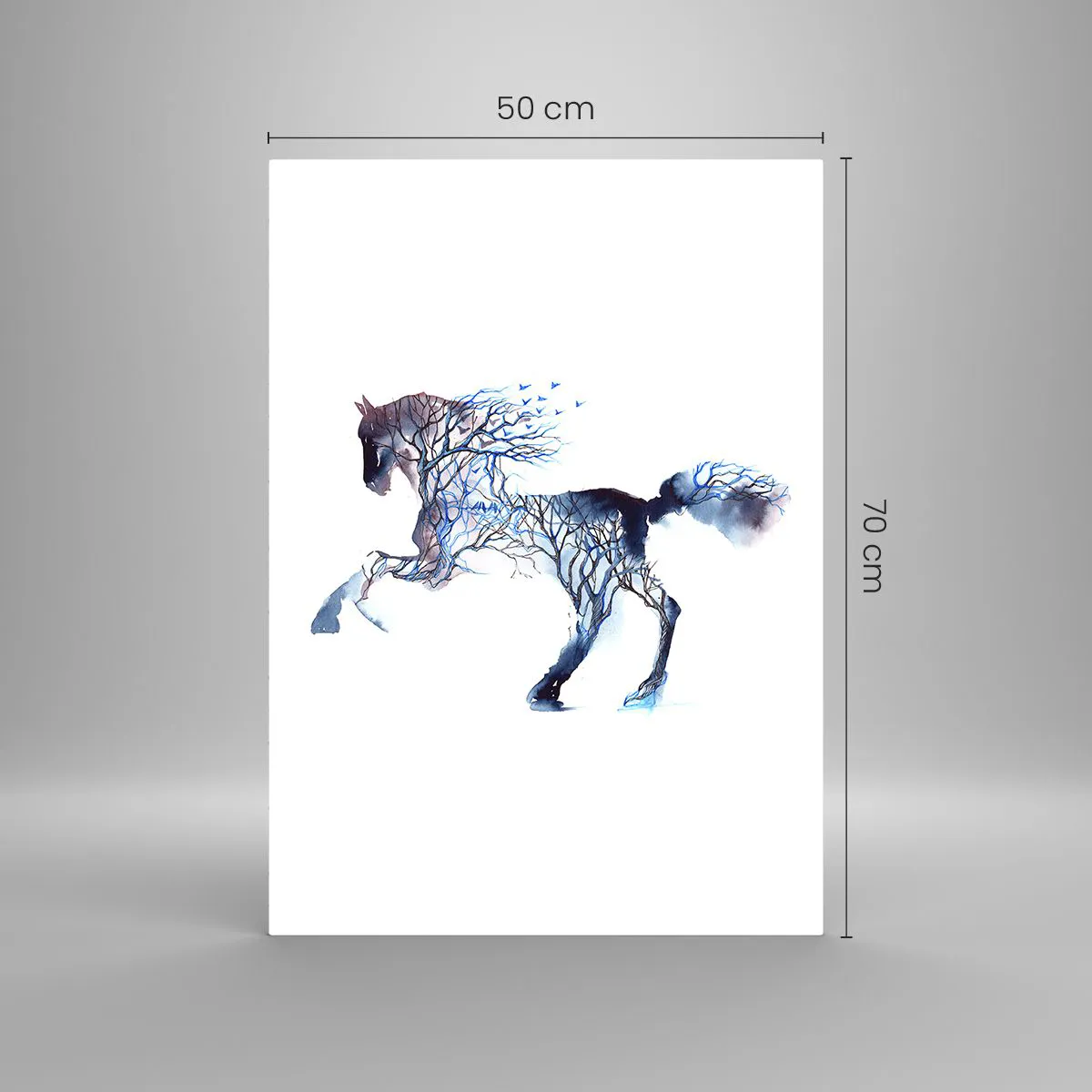 Schilderen op glas - En alsof het bos was verplaatst - 50x70 cm