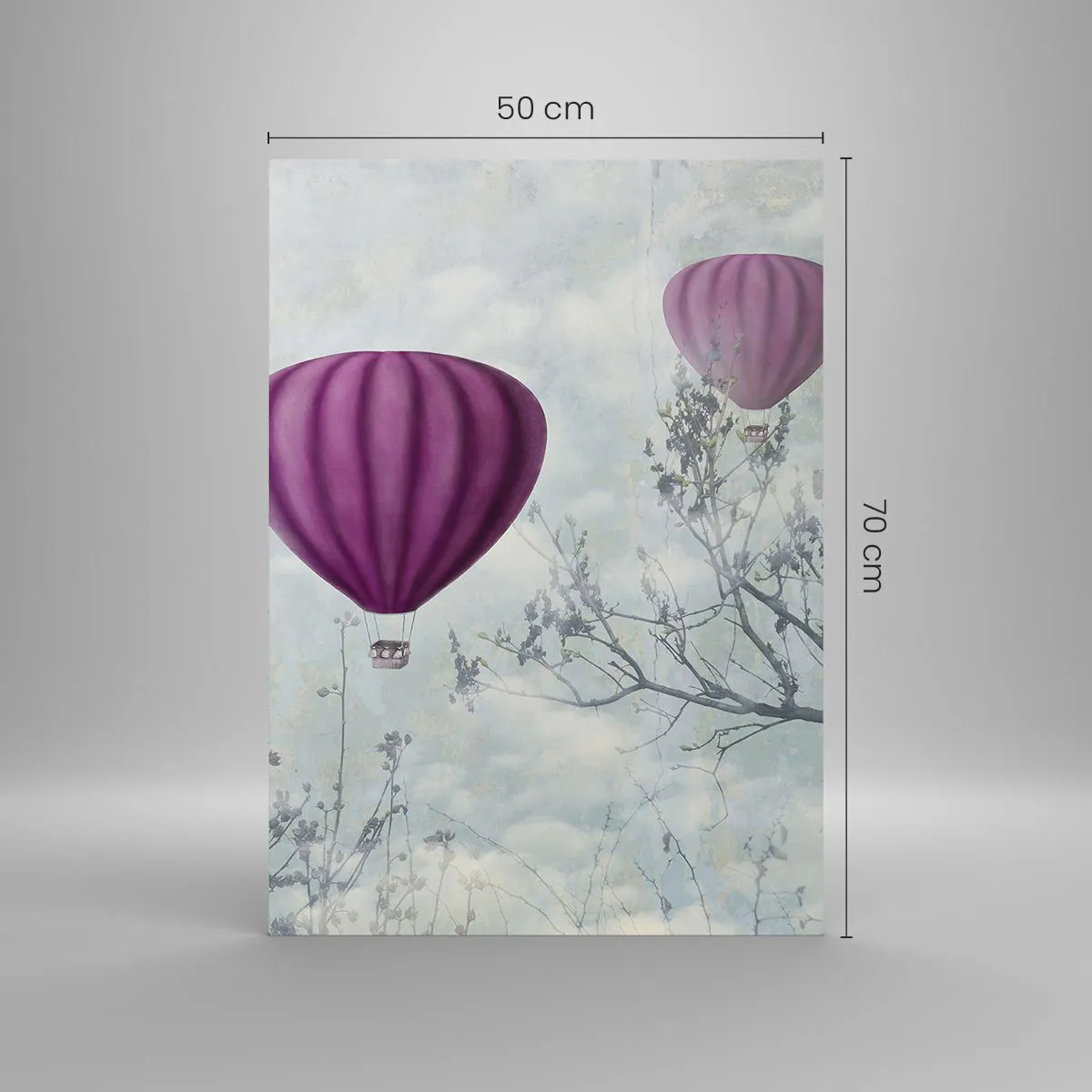 Quadro em vidro - Como navios no céu - 50x70 cm