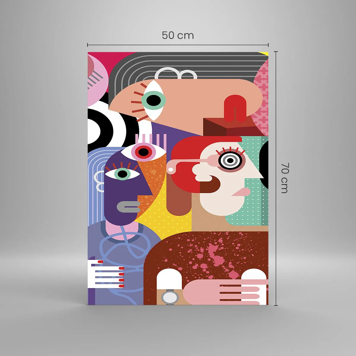 Tablou pe sticlă - Am venit de la domnul Picasso - 50x70 cm