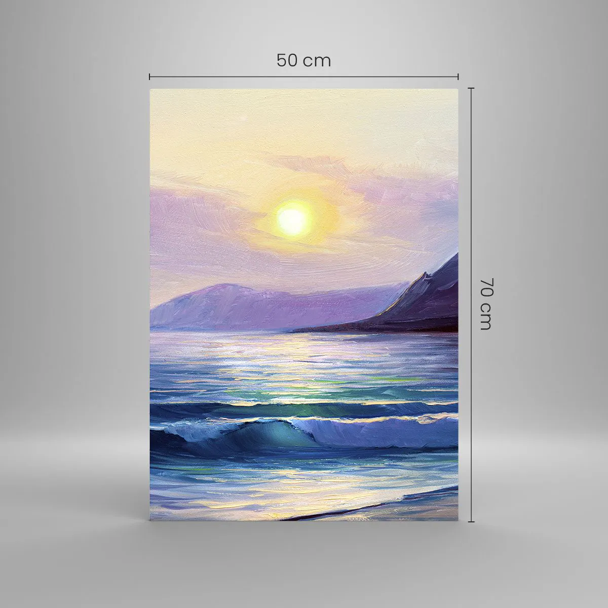 Glass picture - Crystal of Water and Air - 50x70 cm