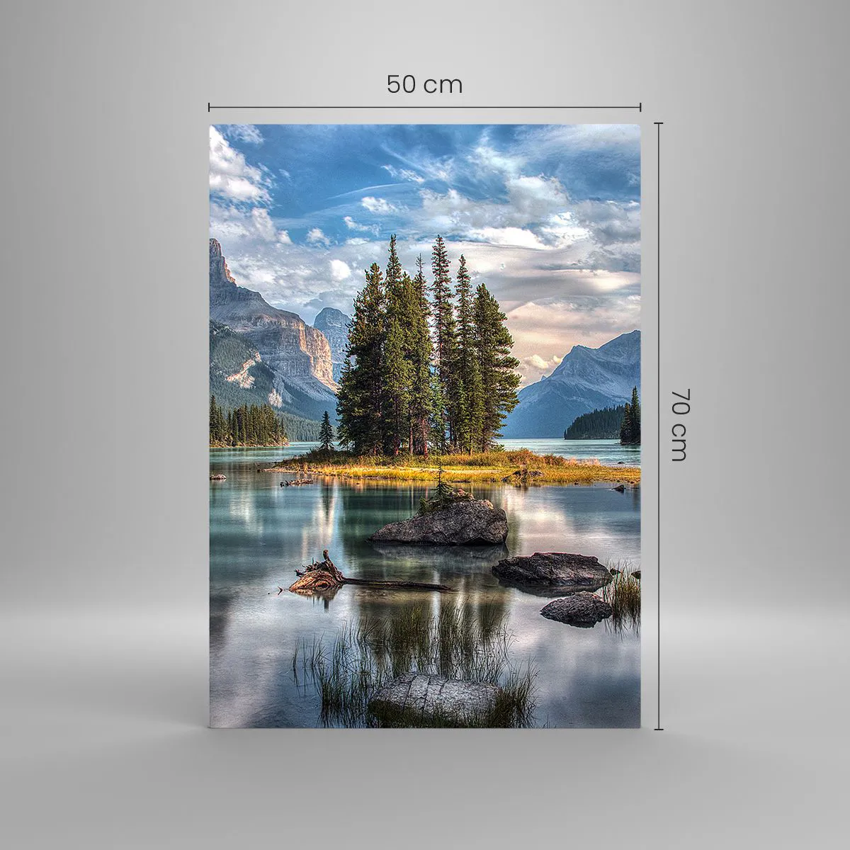 Billede på glas - Over store og klare vande… - 50x70 cm