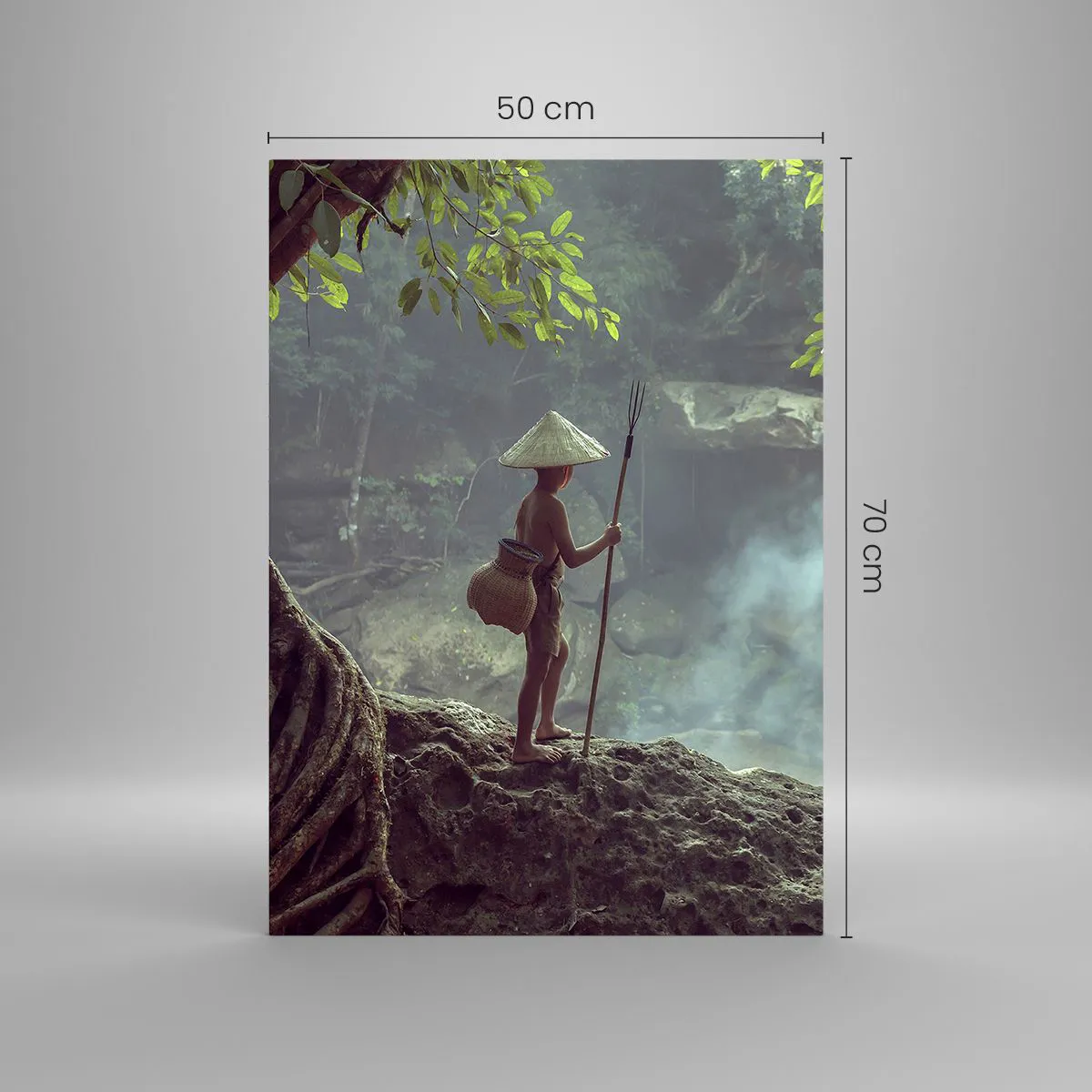 Üveg kép - Barátságban a természettel - 50x70 cm