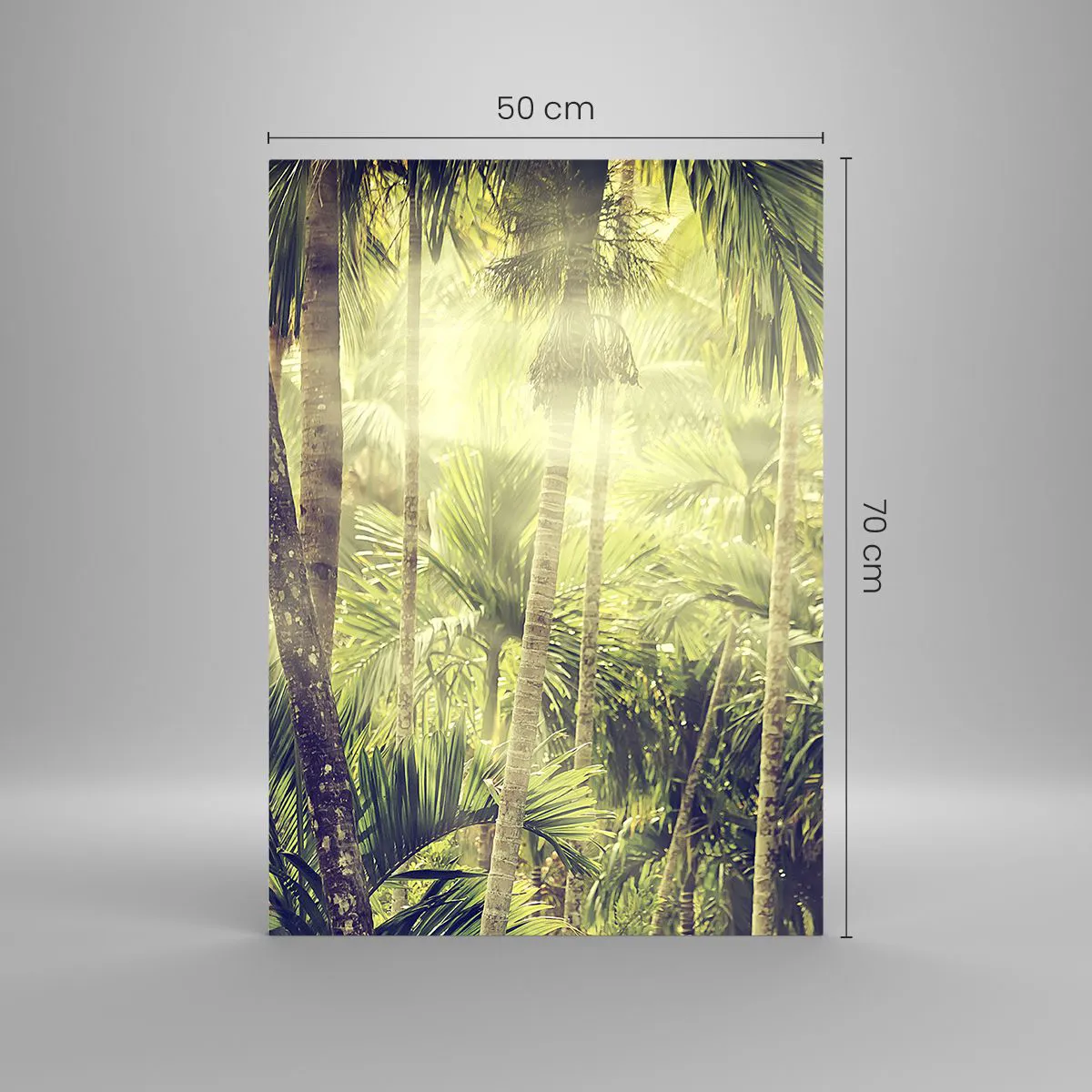 Billede på glas - I grønne gløder - 50x70 cm