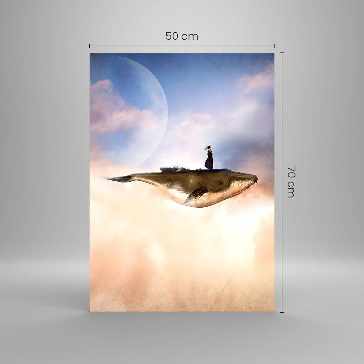 Quadro em vidro - Uma viagem surreal - 50x70 cm