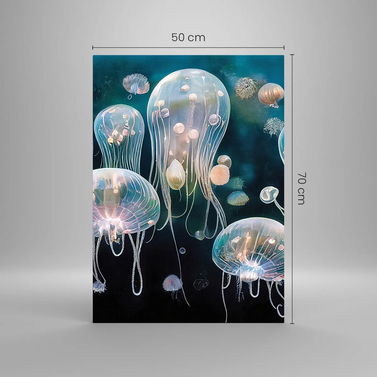 Obraz na skle - Podvodní ples - 50x70 cm