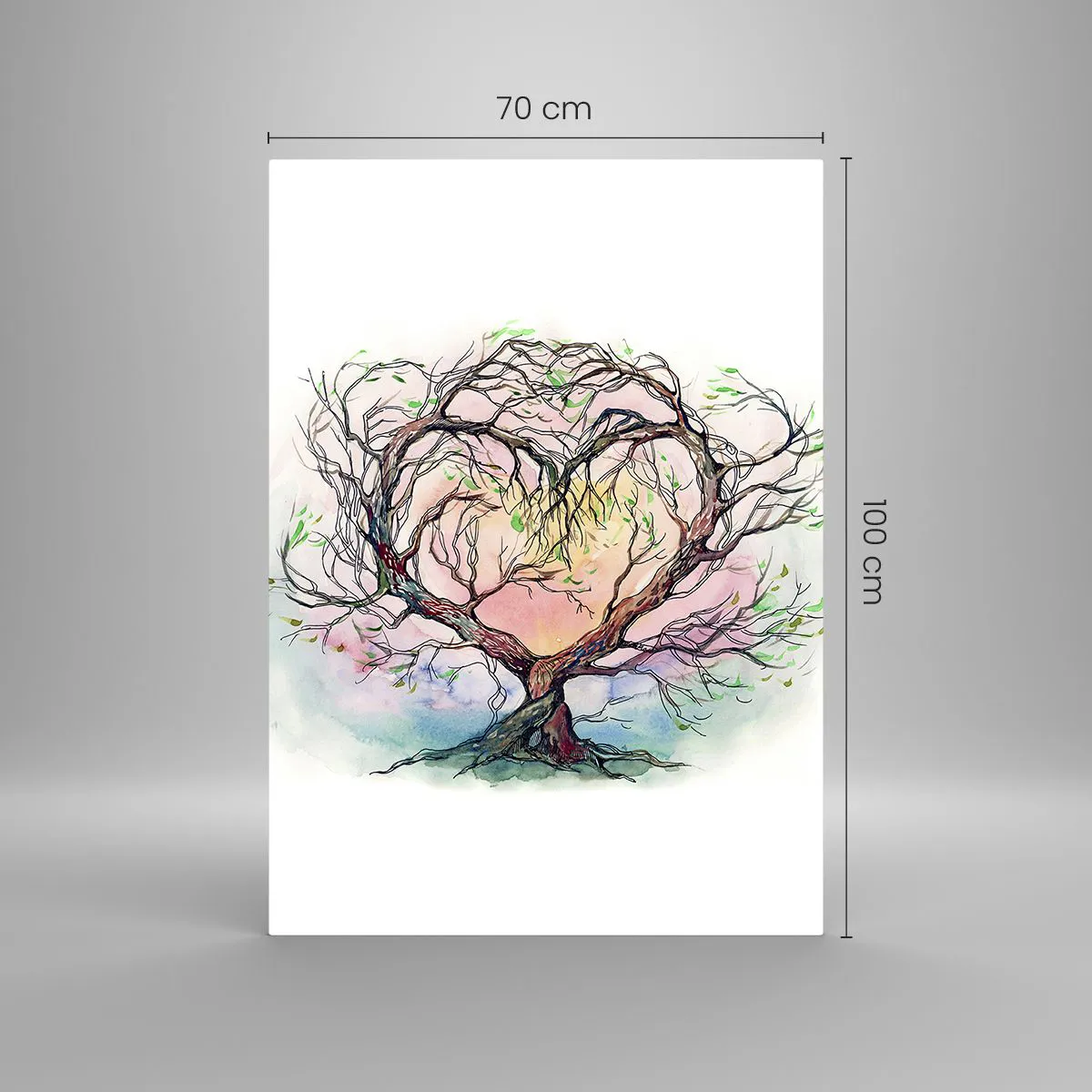 Schilderen op glas - Samen tegen de stormen - 70x100 cm