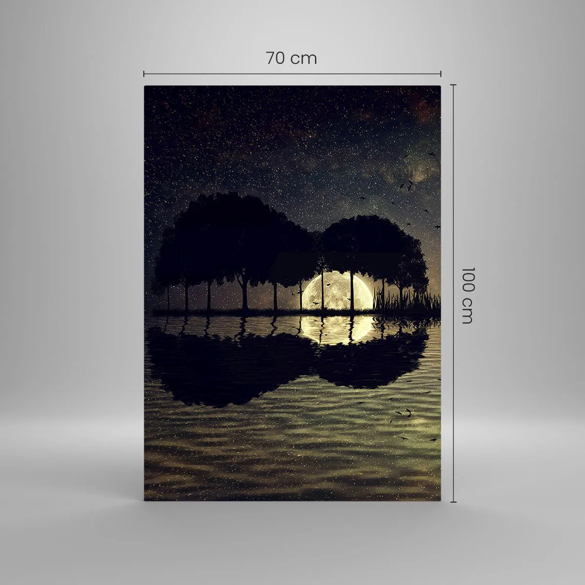 Tablou pe sticlă - O noapte la capătul lumii - 70x100 cm