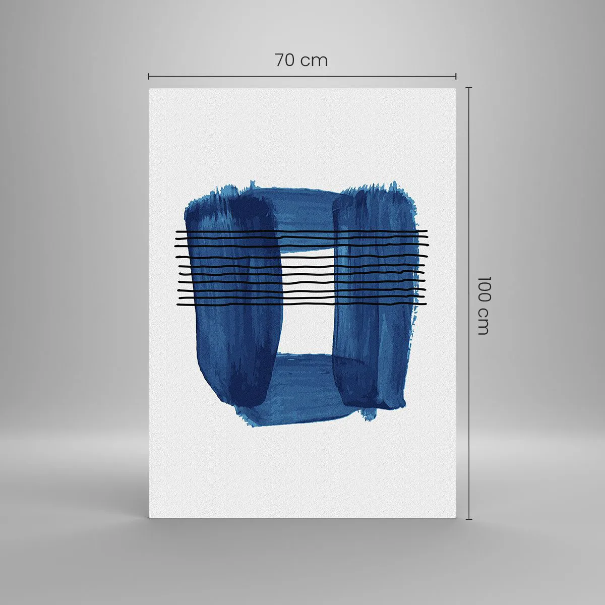 Üveg kép - Kékes-fekete - 70x100 cm