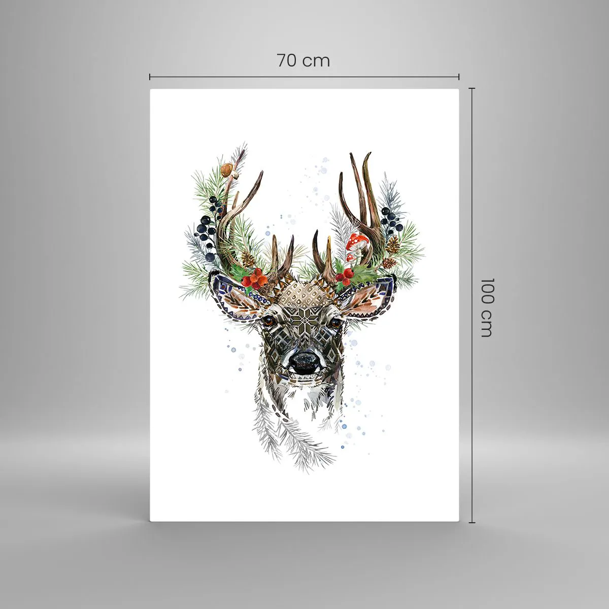 Glastavla - Bild på glas - I högtidskläder - 70x100 cm